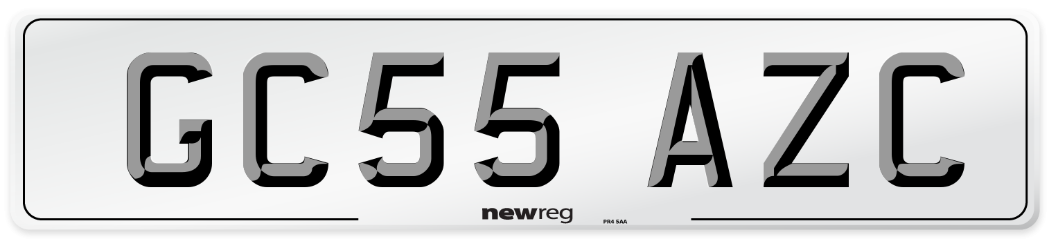 GC55 AZC Number Plate from New Reg
